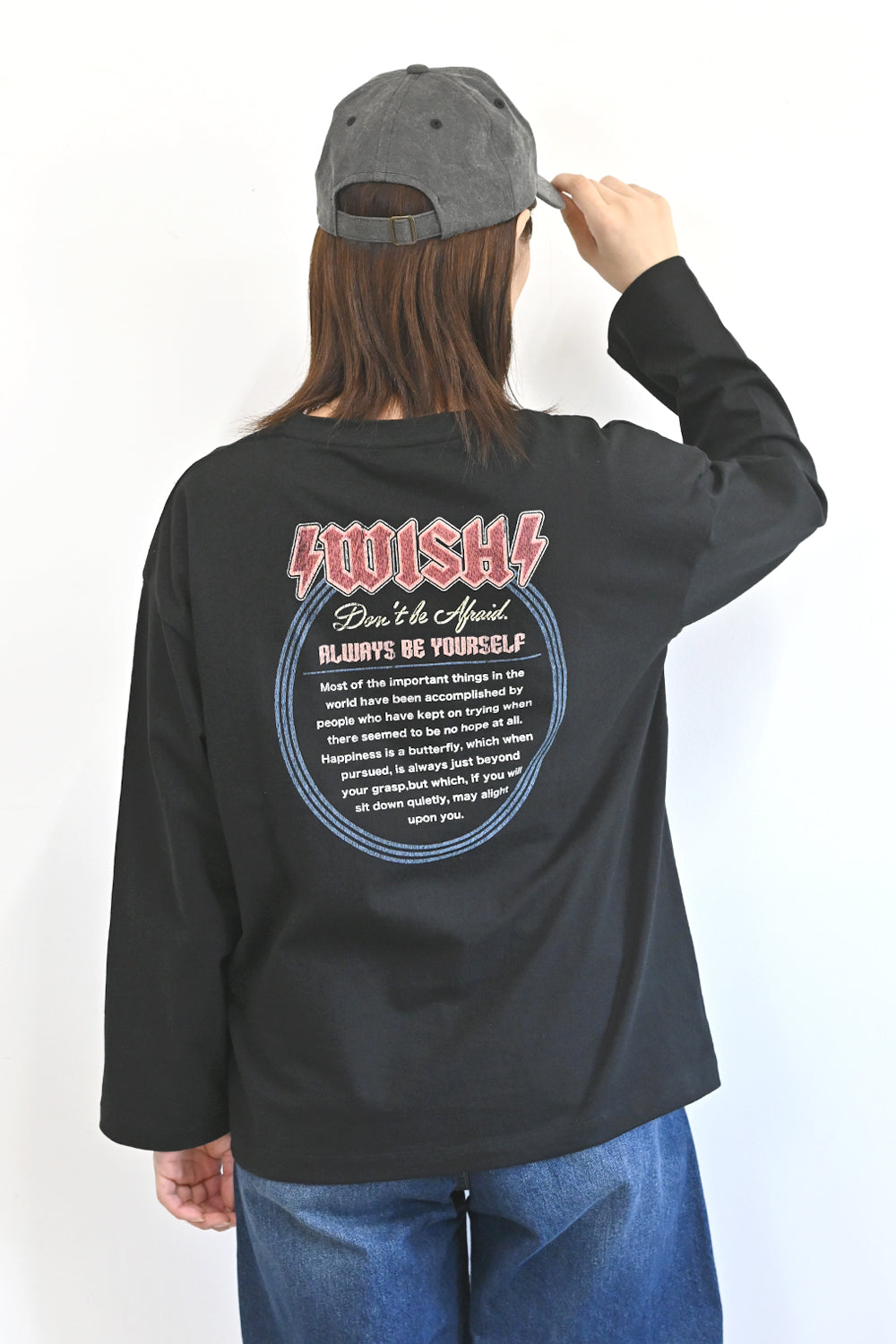 wish長袖プリントTシャツ