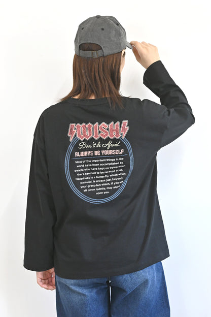 wish長袖プリントTシャツ
