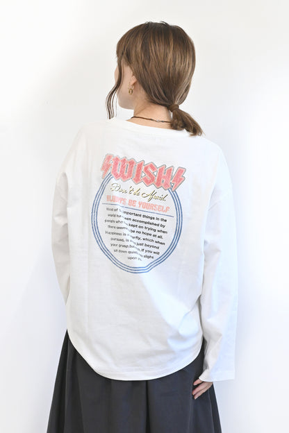 wish長袖プリントTシャツ