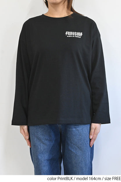 wish長袖プリントTシャツ