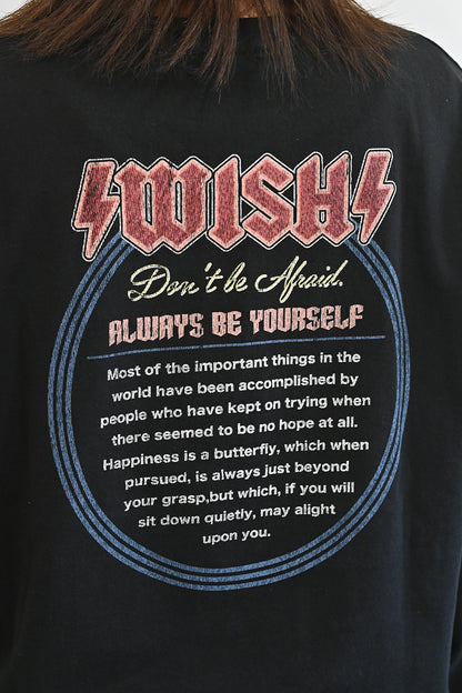 wish長袖プリントTシャツ