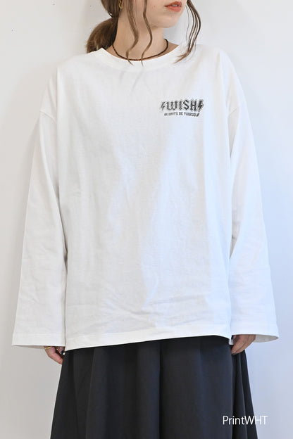 wish長袖プリントTシャツ