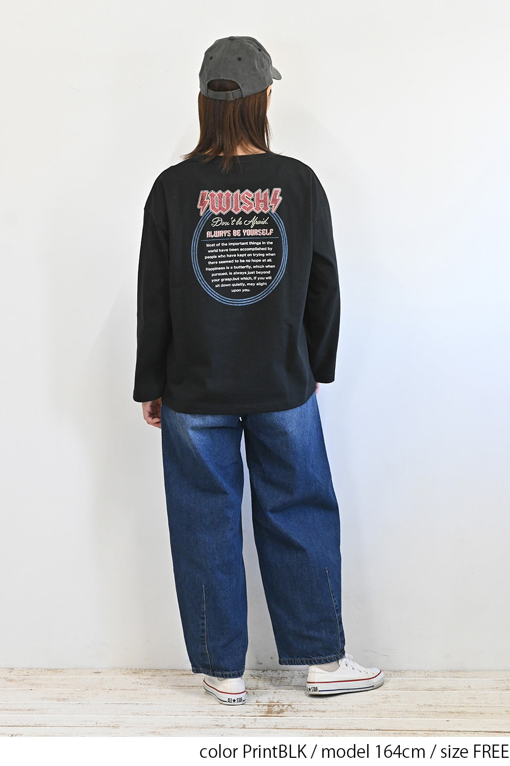 wish長袖プリントTシャツ