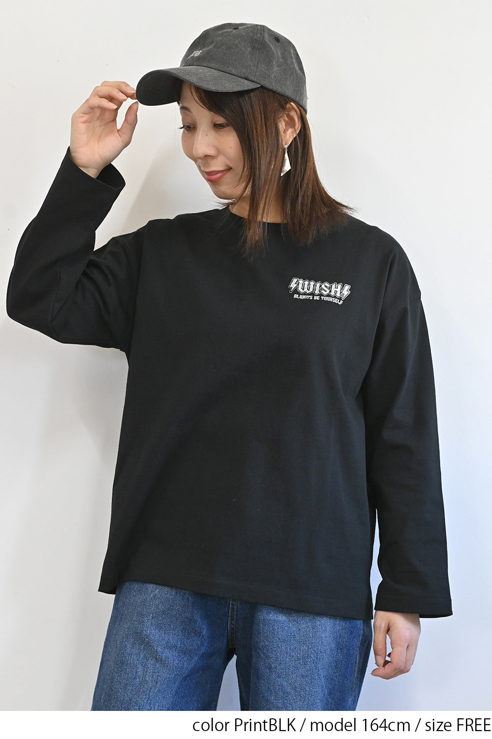 wish長袖プリントTシャツ