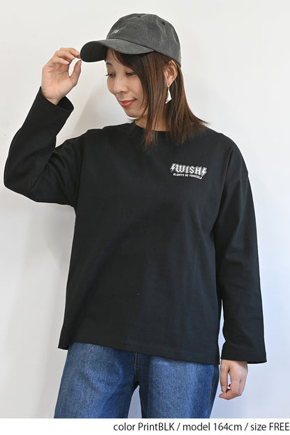 wish長袖プリントTシャツ