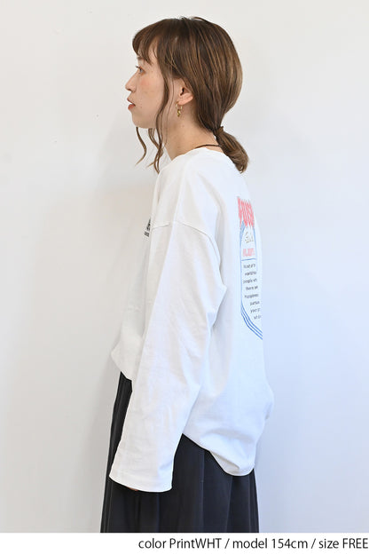 wish長袖プリントTシャツ
