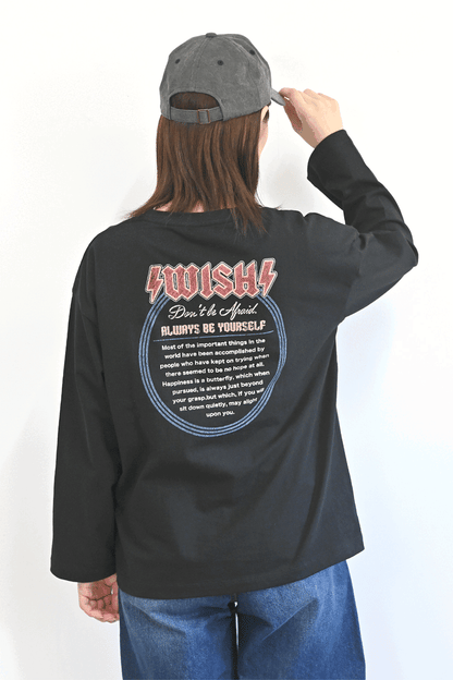wish長袖プリントTシャツ