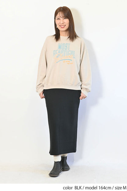 OE裏起毛ロングスカート