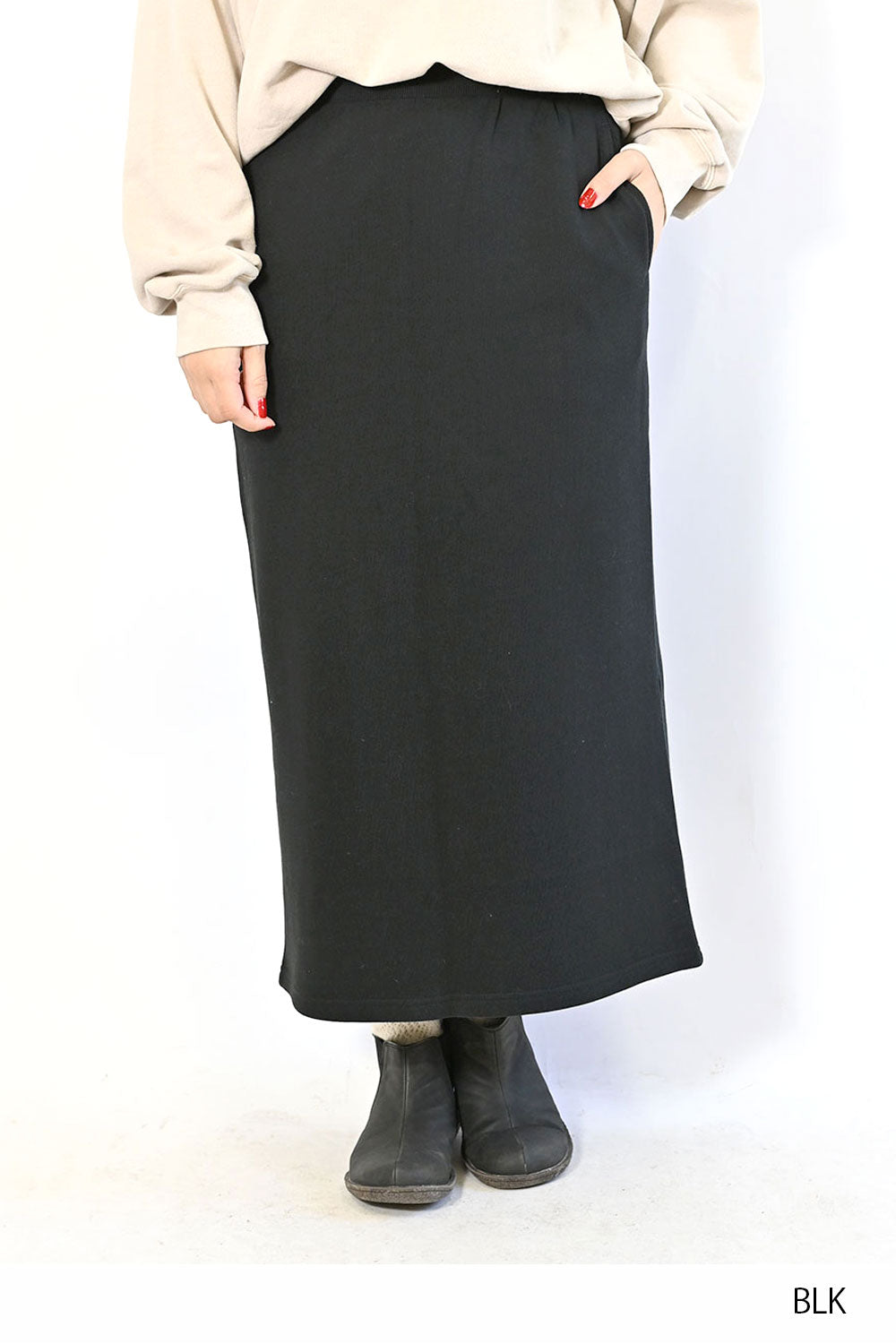 OE裏起毛ロングスカート