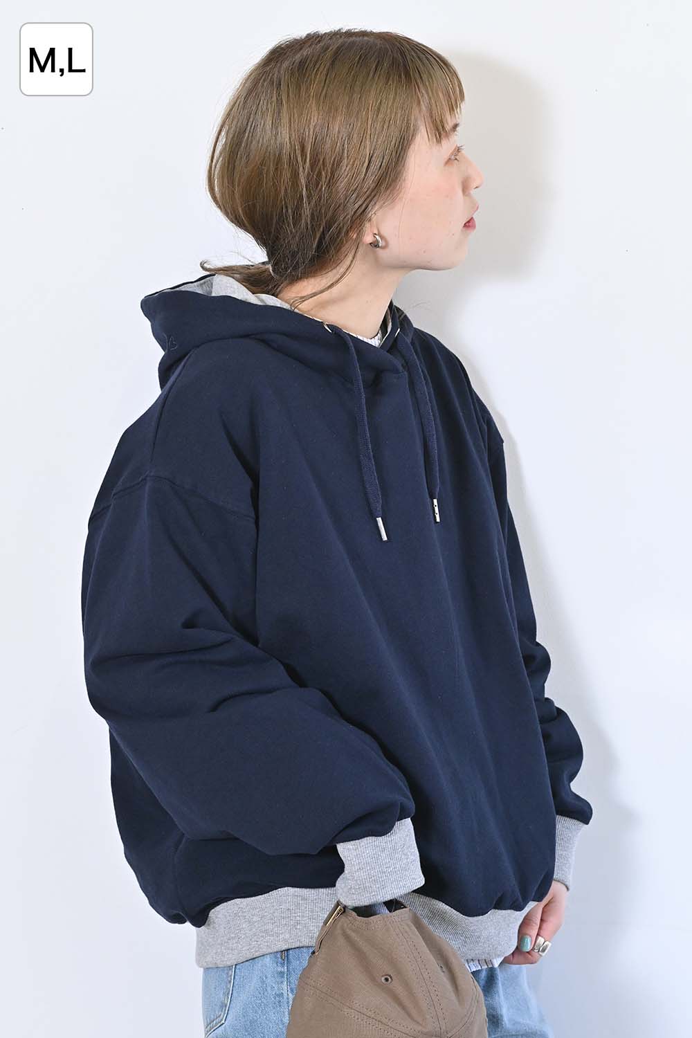 ≪SALE≫ Gathered Hem Hoodie Pullover