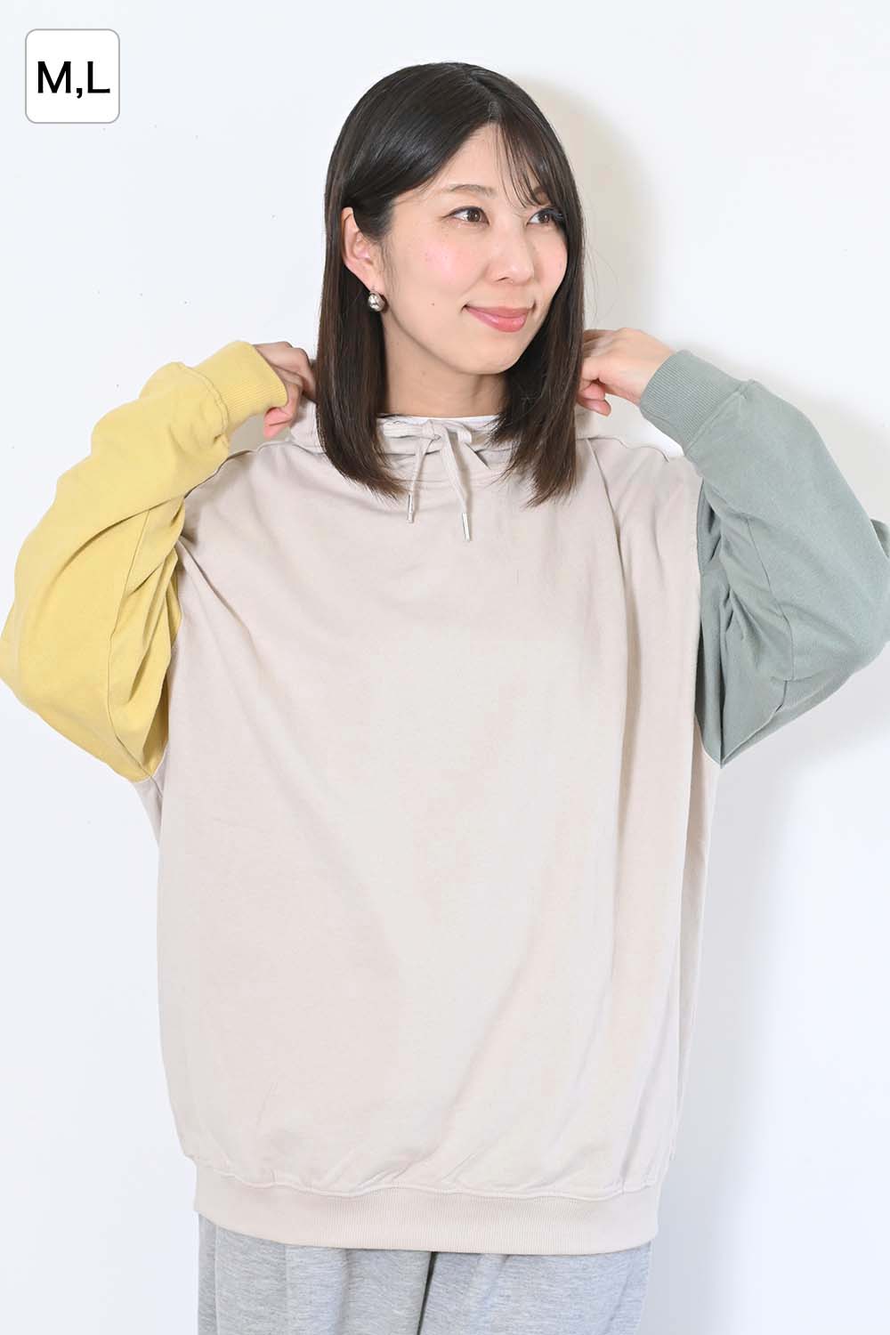 ≪SALE≫ Gathered Hem Hoodie Pullover