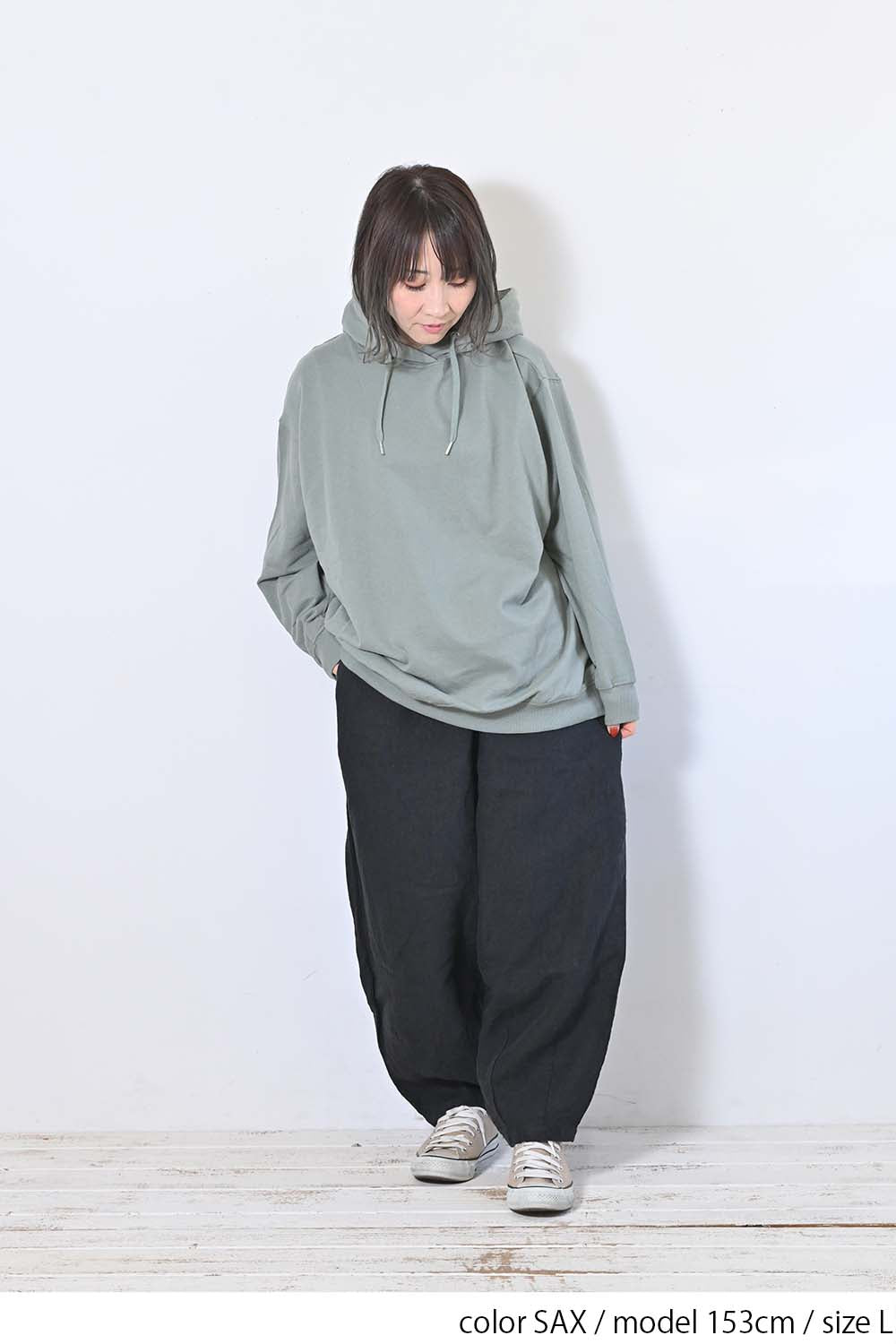 ≪SALE≫ Gathered Hem Hoodie Pullover