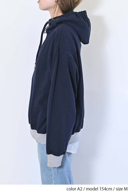 ≪SALE≫ Gathered Hem Hoodie Pullover