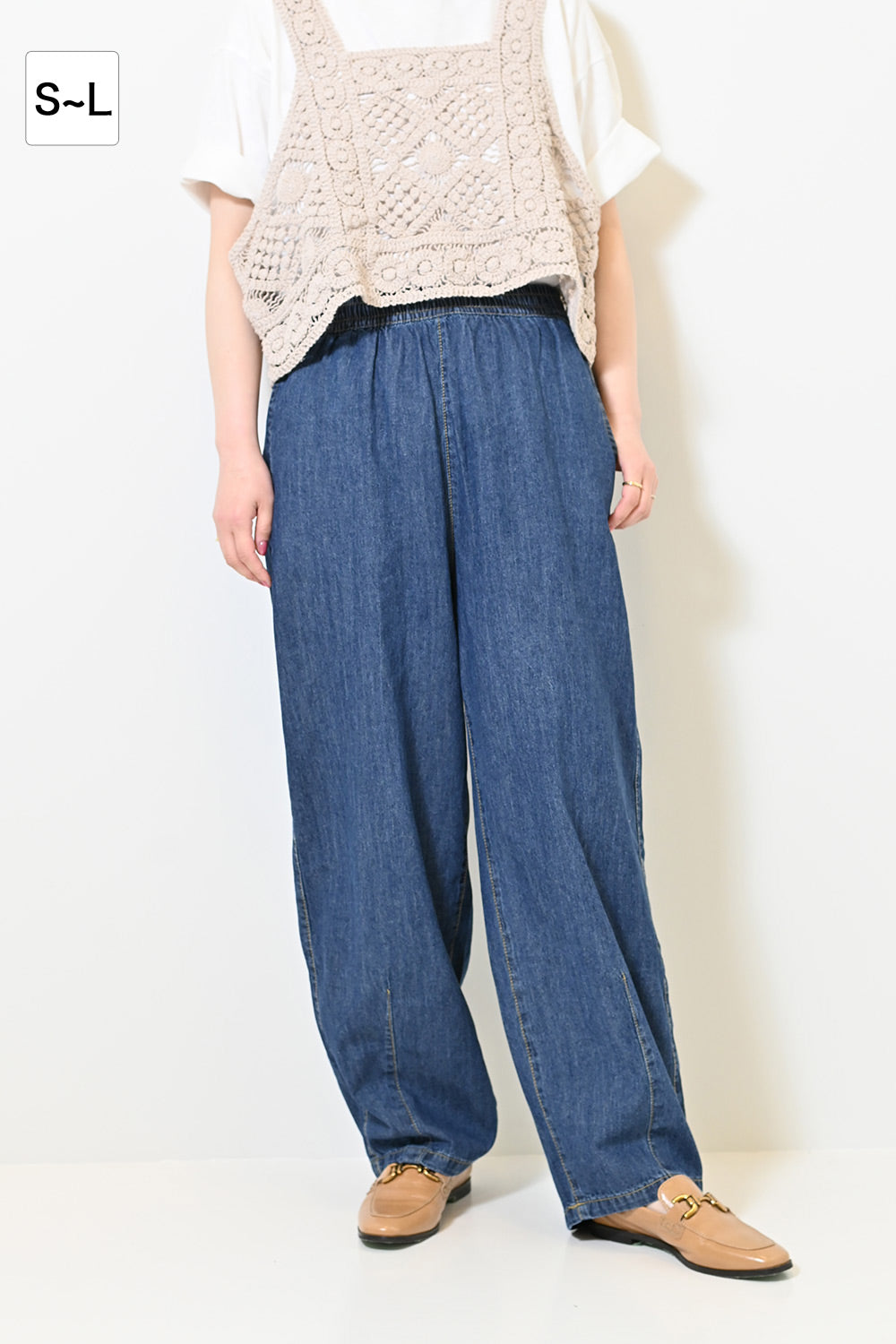 ≪SALE≫6.3oz Denim Curve Pants