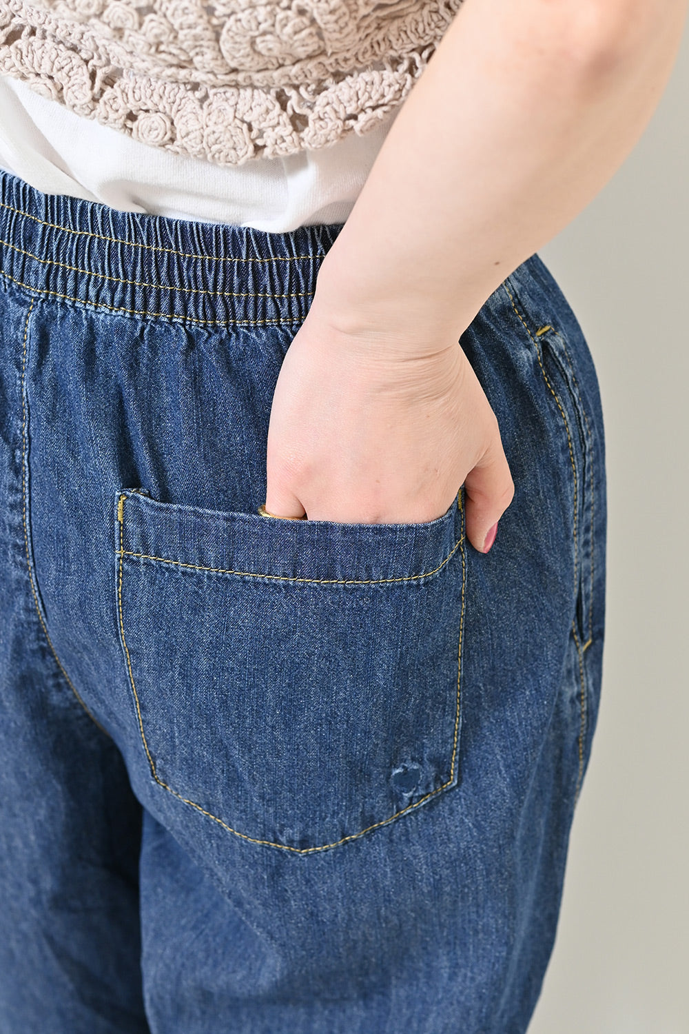 ≪SALE≫6.3oz Denim Curve Pants