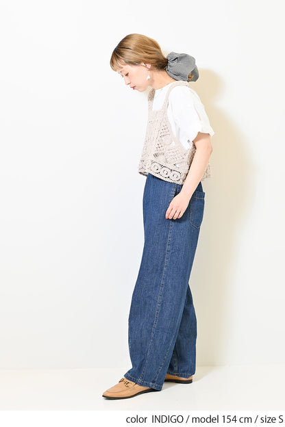≪SALE≫6.3oz Denim Curve Pants
