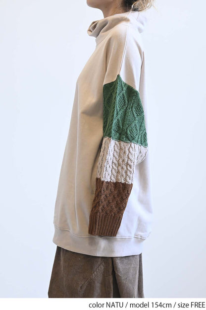 ≪SALE≫Warm Brushed Collar Twist × Knit Tunic