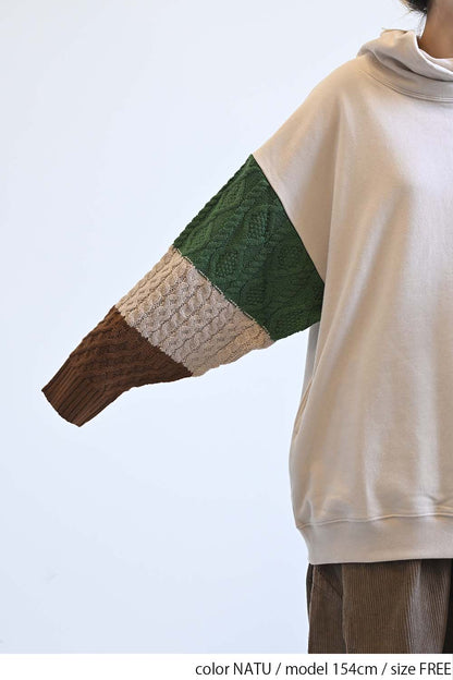 ≪SALE≫Warm Brushed Collar Twist × Knit Tunic