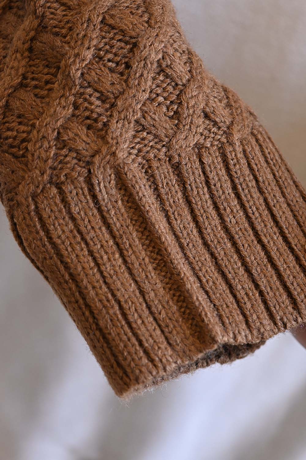 ≪SALE≫Warm Brushed Collar Twist × Knit Tunic