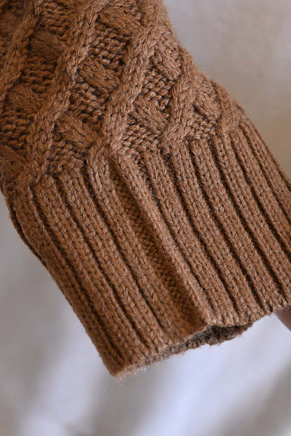 ≪SALE≫Warm Brushed Collar Twist × Knit Tunic