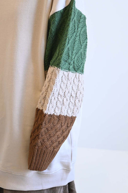 ≪SALE≫Warm Brushed Collar Twist × Knit Tunic