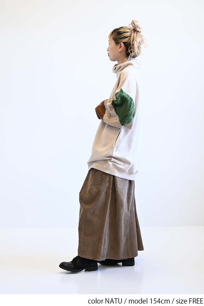 ≪SALE≫Warm Brushed Collar Twist × Knit Tunic