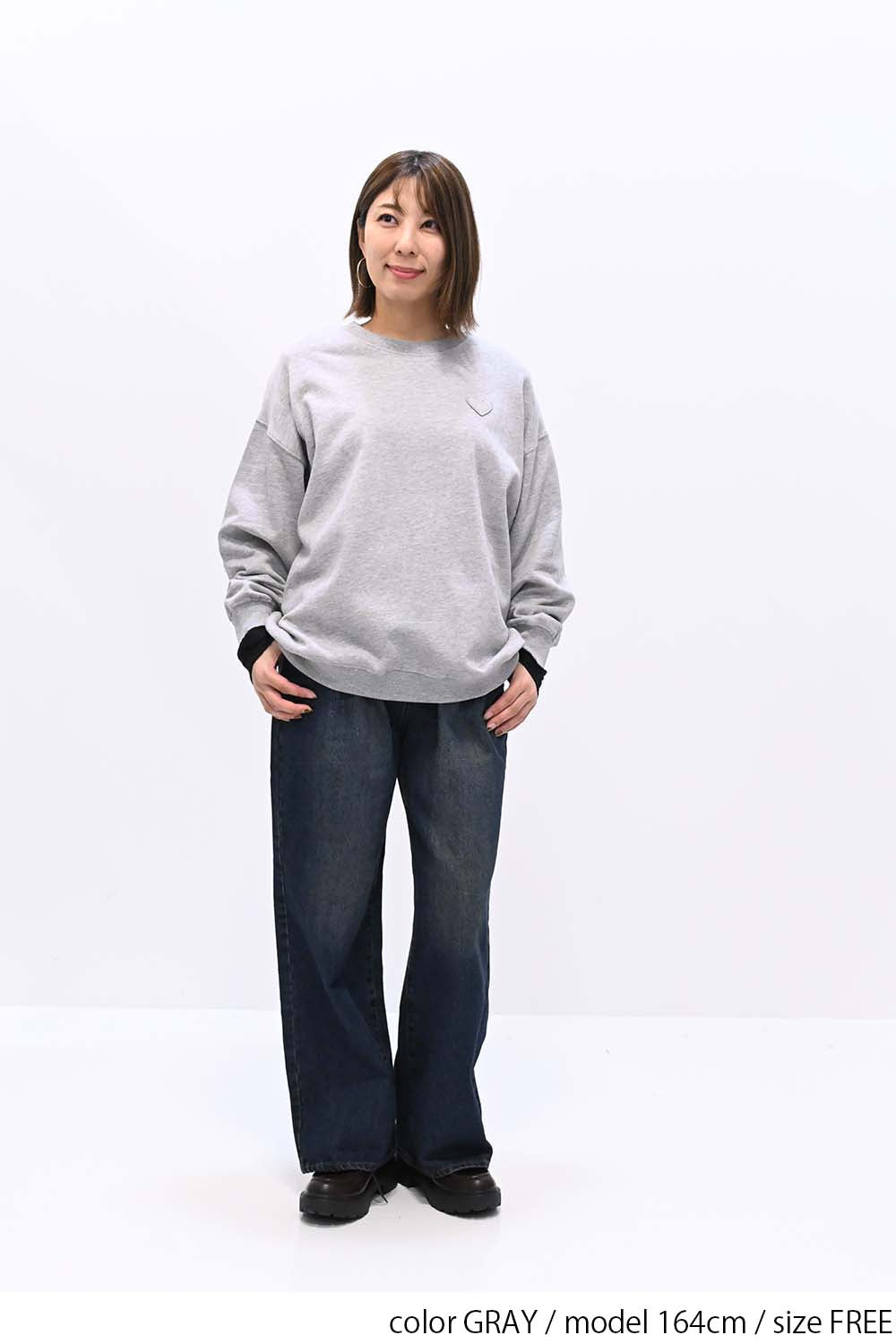 ≪SALE≫Warm Brushed Heart Pullover