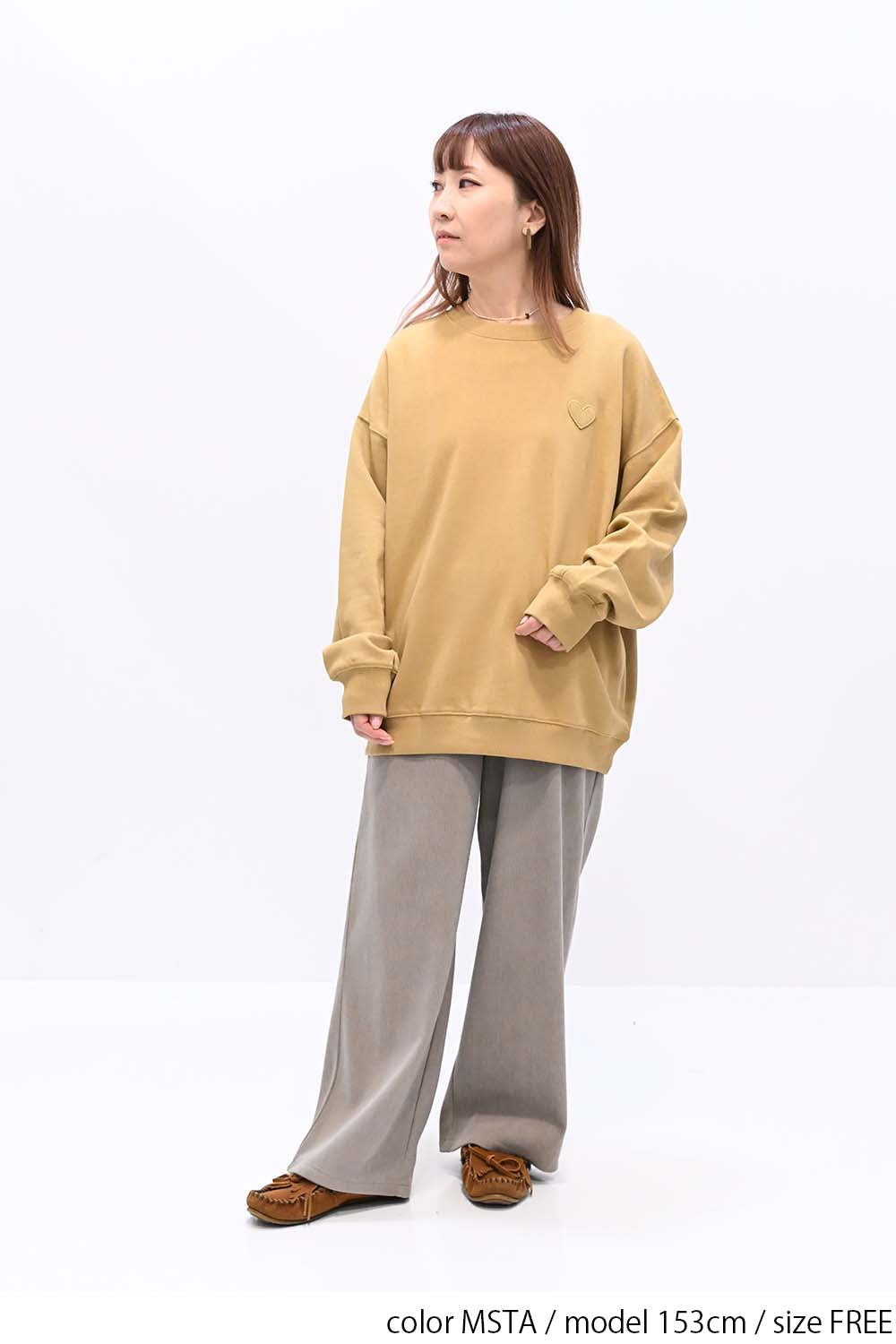 ≪SALE≫Warm Brushed Heart Pullover