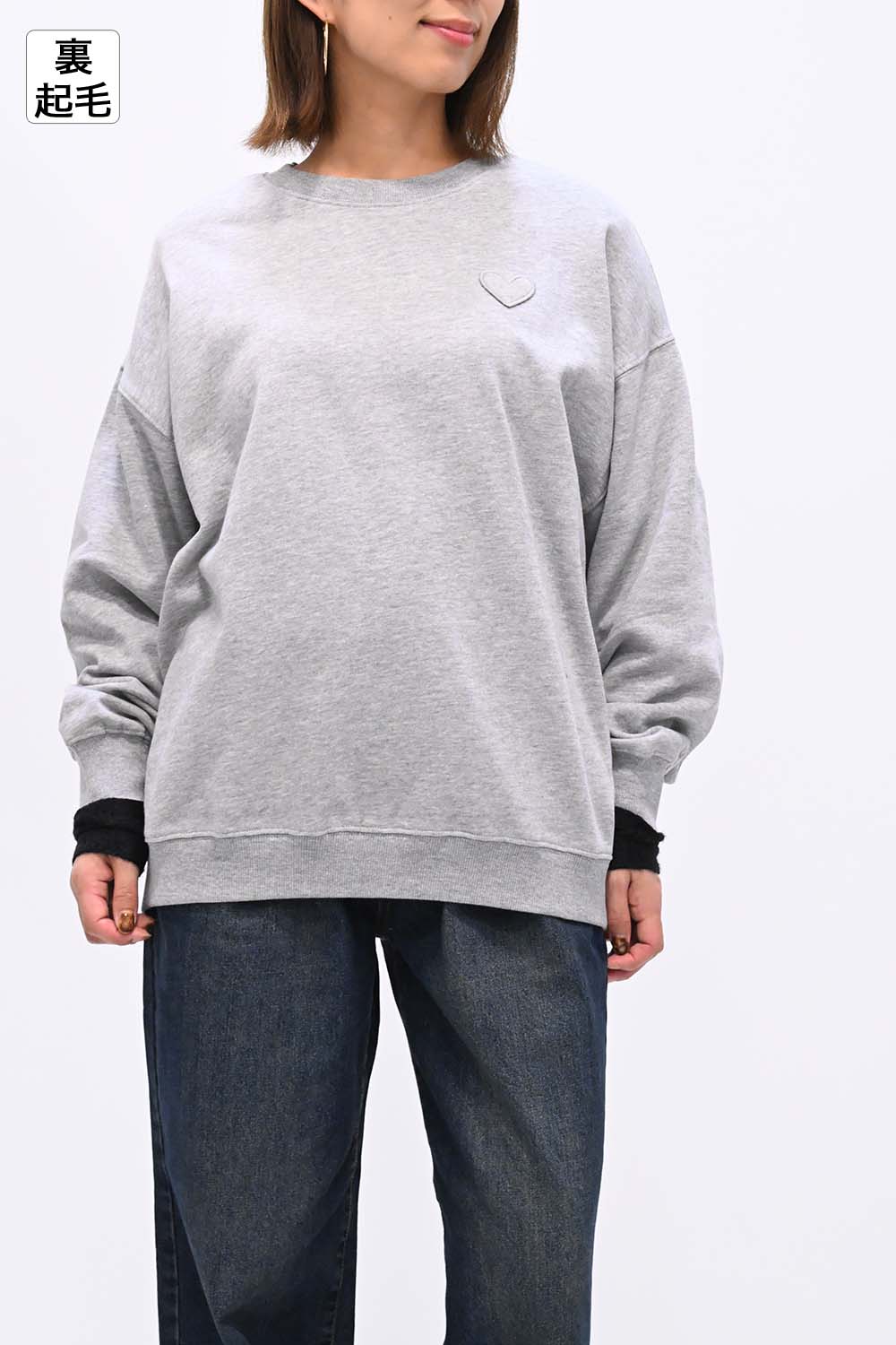 ≪SALE≫Warm Brushed Heart Pullover