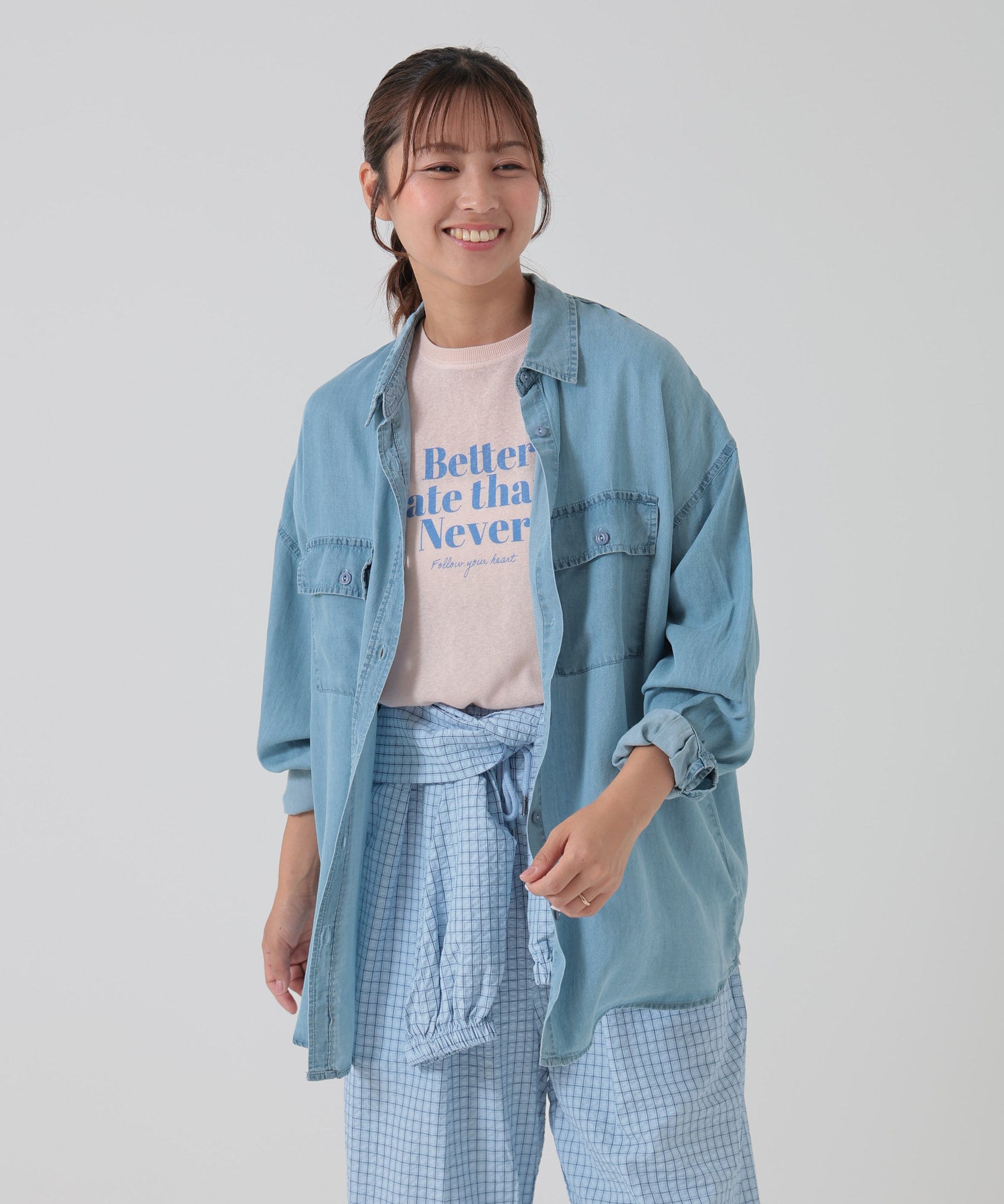 5月22日入荷》ポケ付き長袖BIGデニムシャツ – HEART MARKET