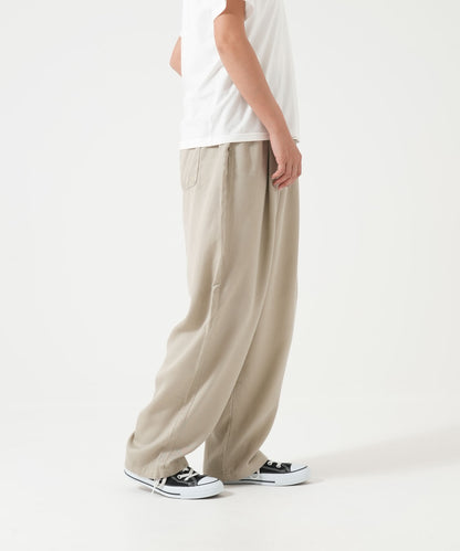 6ozカラーワイドテーパードパンツ