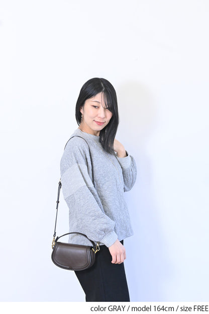 【le colis】ふくれジャガードリブ切替プルオーバー