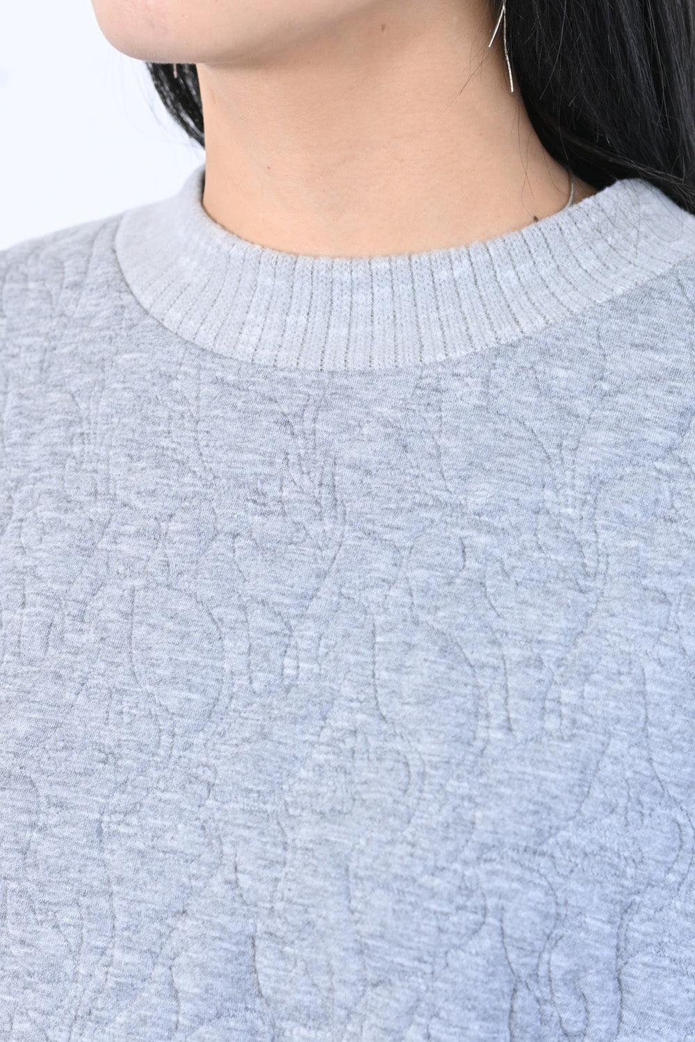 【le colis】ふくれジャガードリブ切替プルオーバー