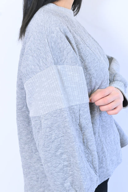 【le colis】ふくれジャガードリブ切替プルオーバー