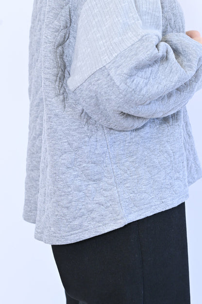 【le colis】ふくれジャガードリブ切替プルオーバー