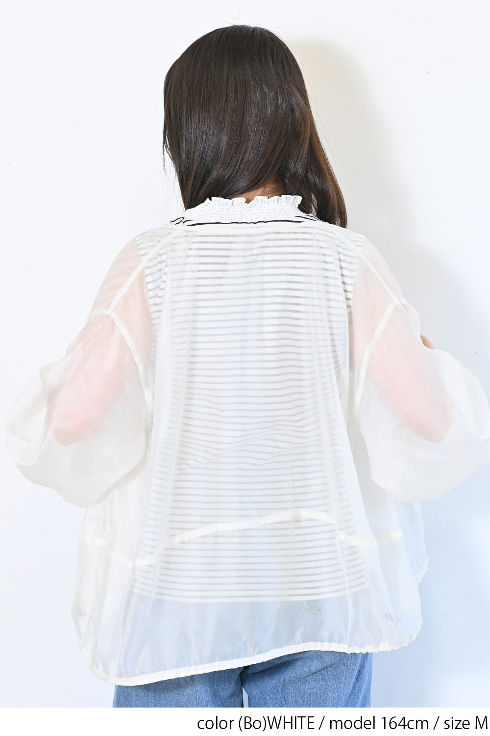 ≪OUTLET SALE≫ Embroidered Lace Collar Shirring Tank