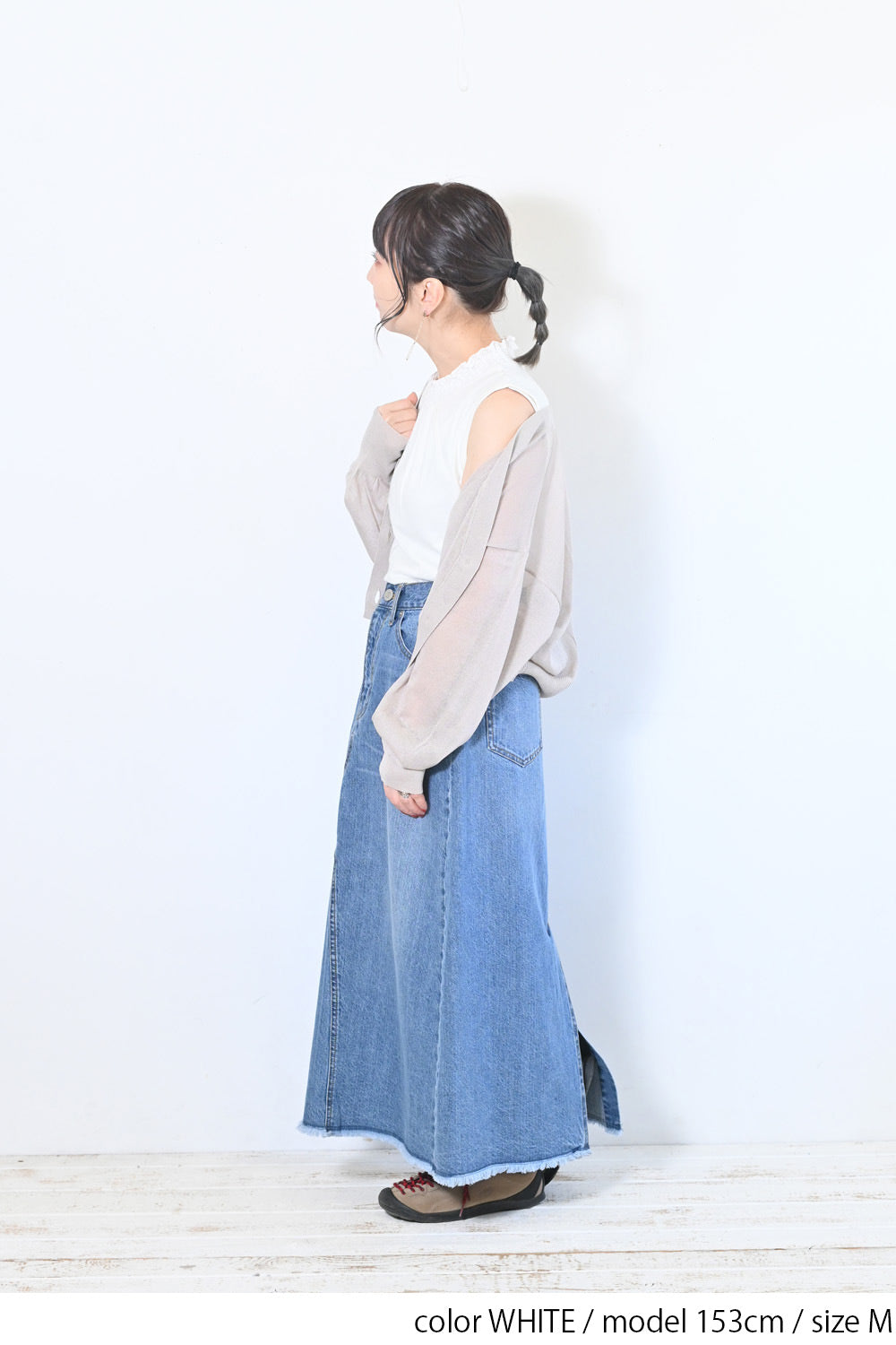 ≪OUTLET SALE≫ Embroidered Lace Collar Shirring Tank
