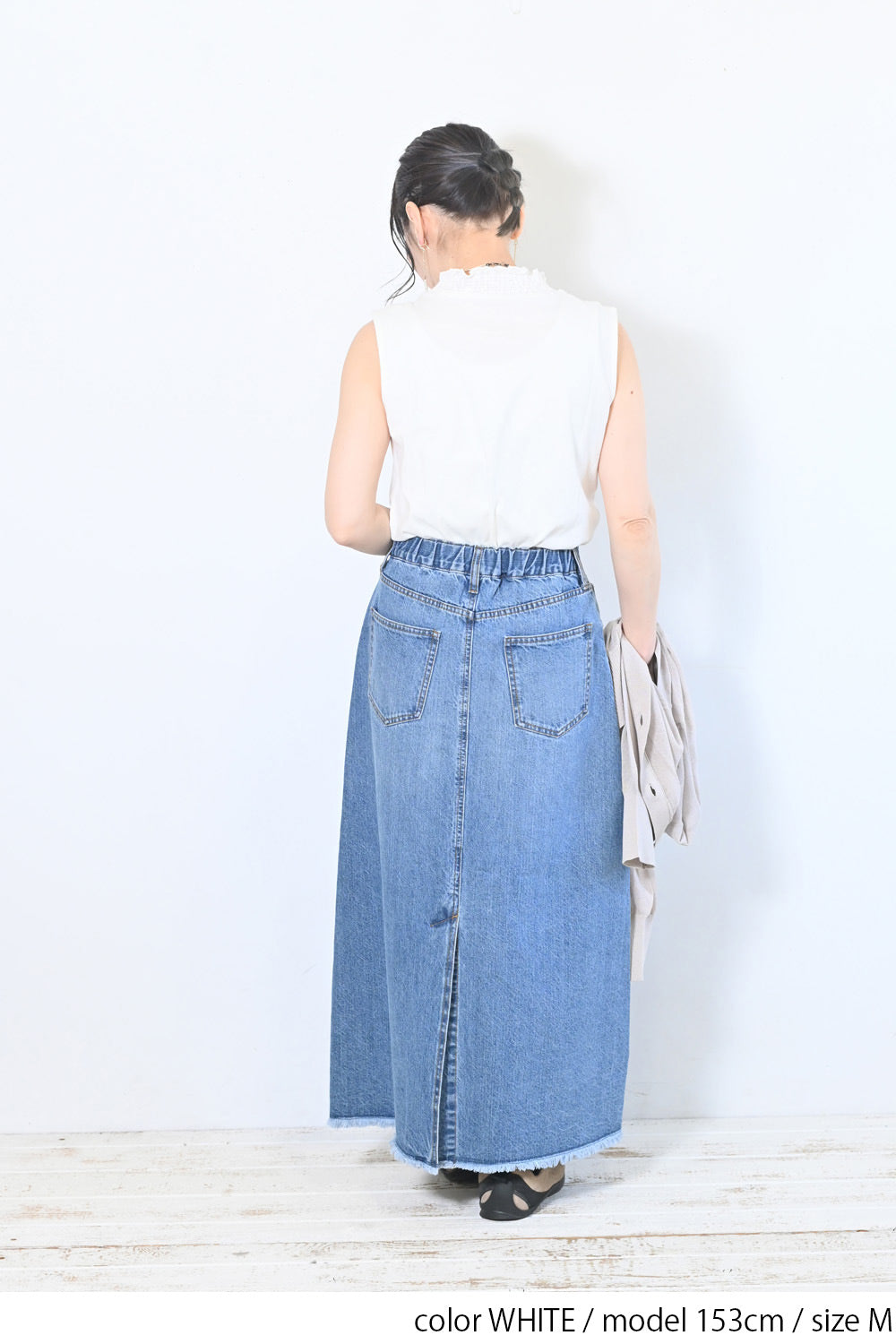 ≪OUTLET SALE≫ Embroidered Lace Collar Shirring Tank