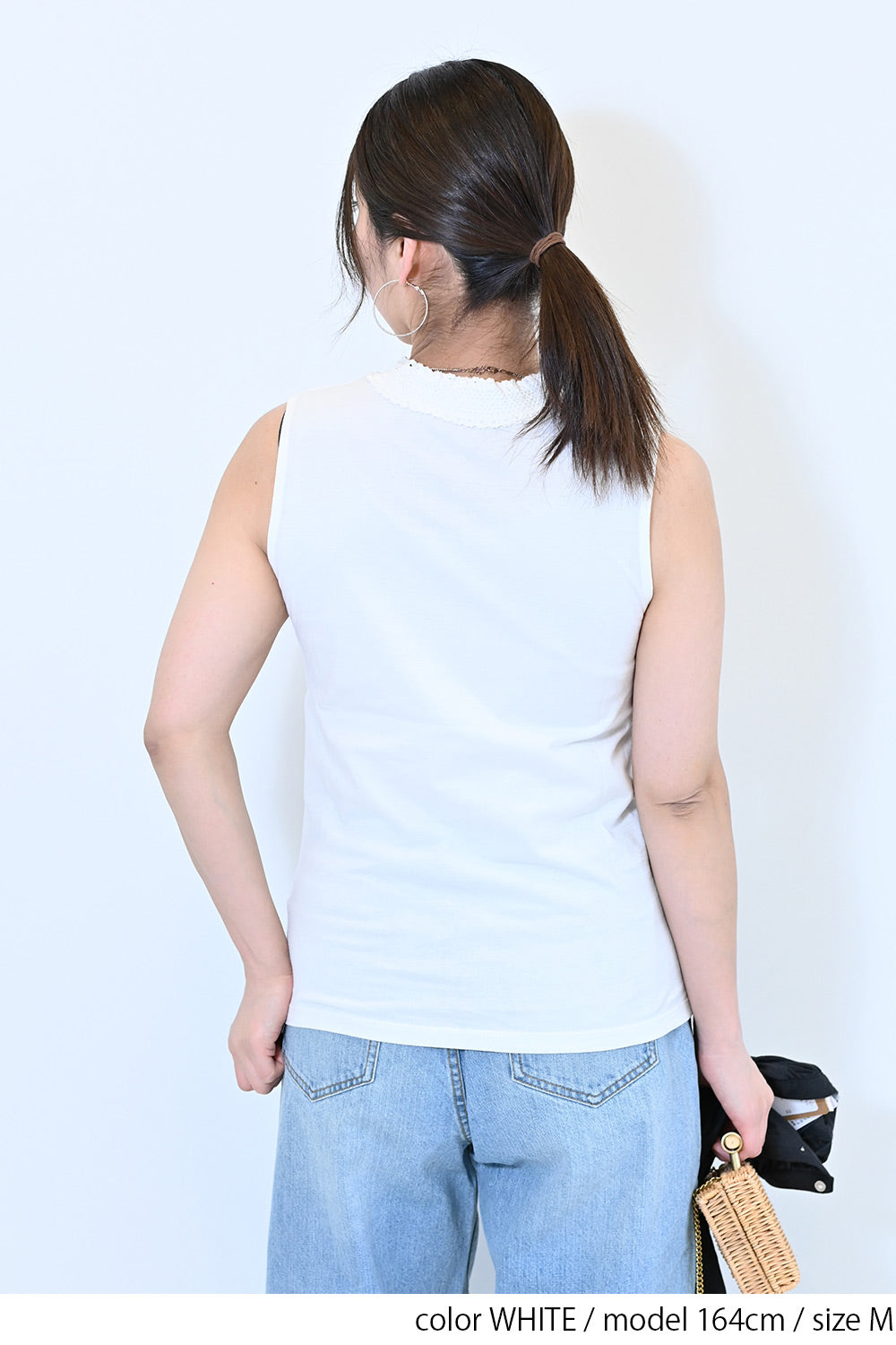 ≪SALE≫シャーリングレースタンク