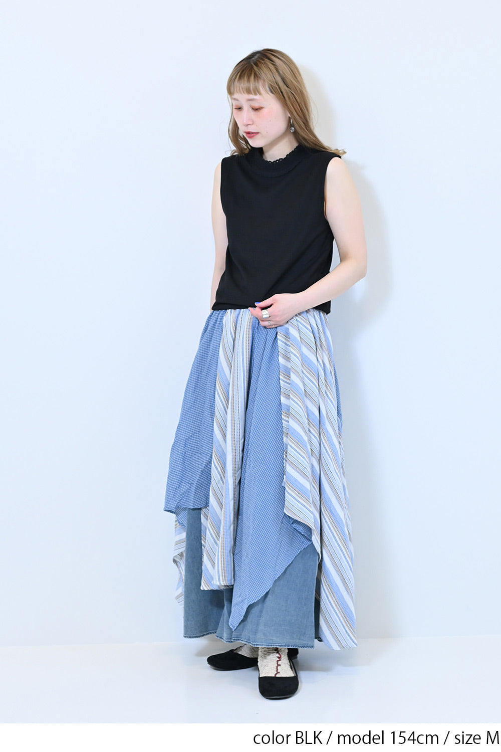 ≪SALE≫シャーリングレースタンク