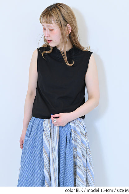 ≪SALE≫シャーリングレースタンク