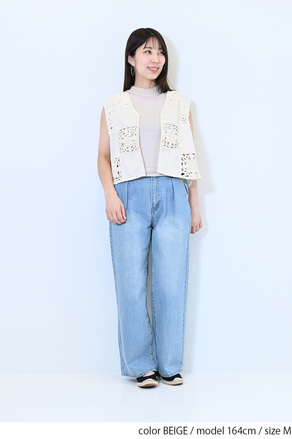 ≪SALE≫シャーリングレースタンク