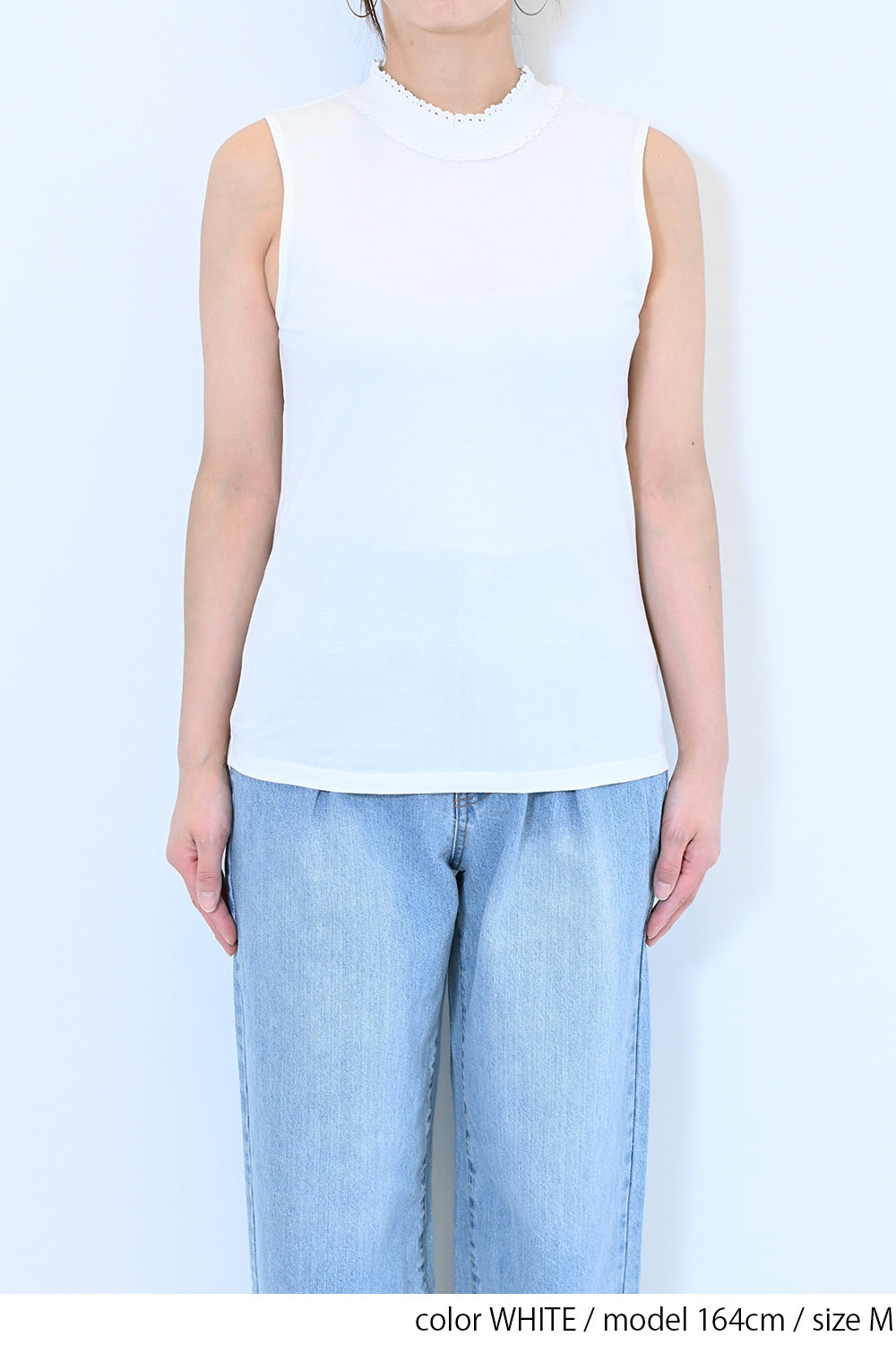 ≪SALE≫シャーリングレースタンク