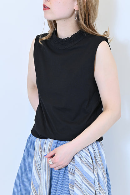 ≪SALE≫シャーリングレースタンク