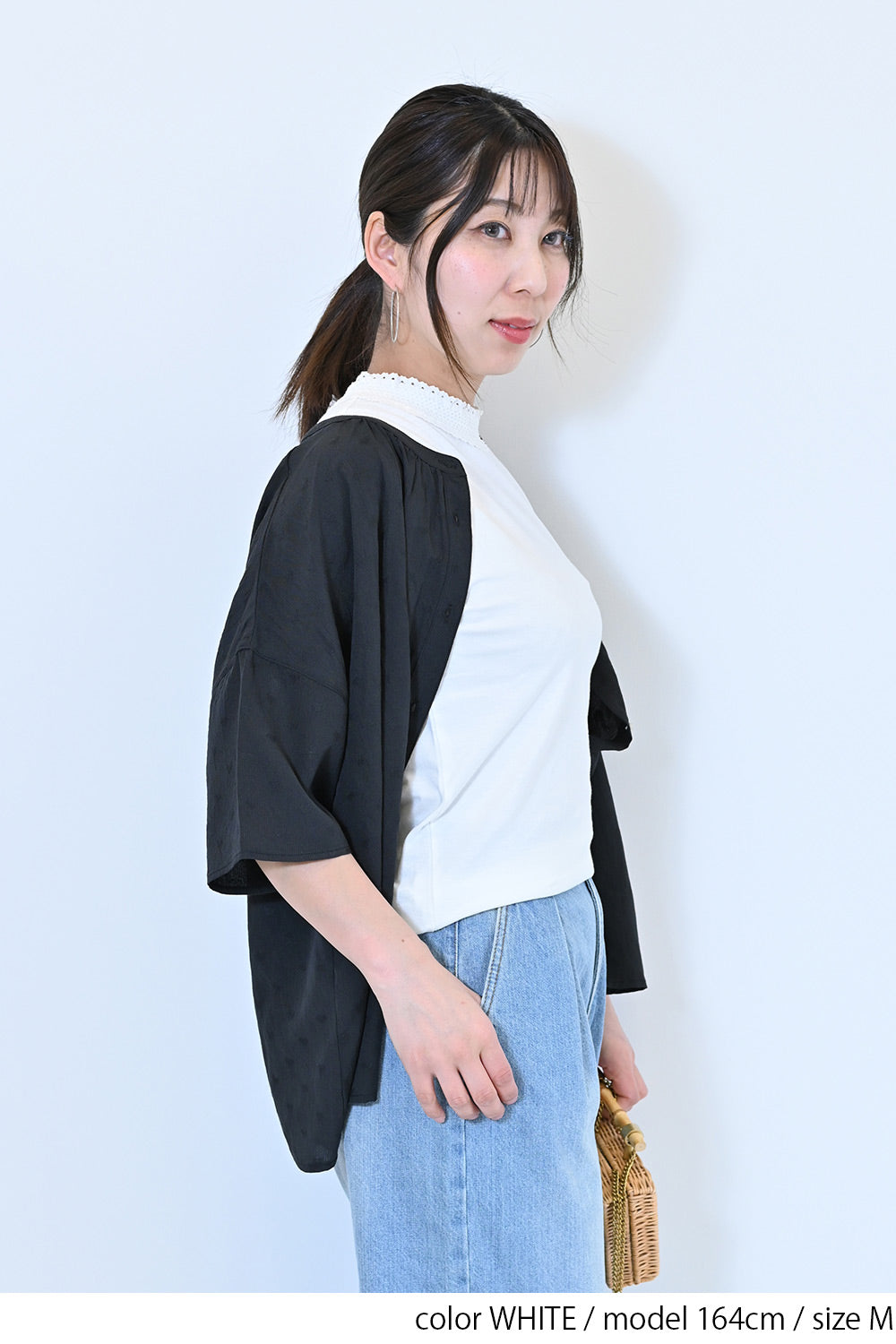 ≪SALE≫シャーリングレースタンク