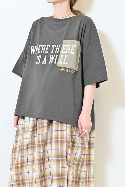 ≪SALE≫ Color Pocket Print Tee