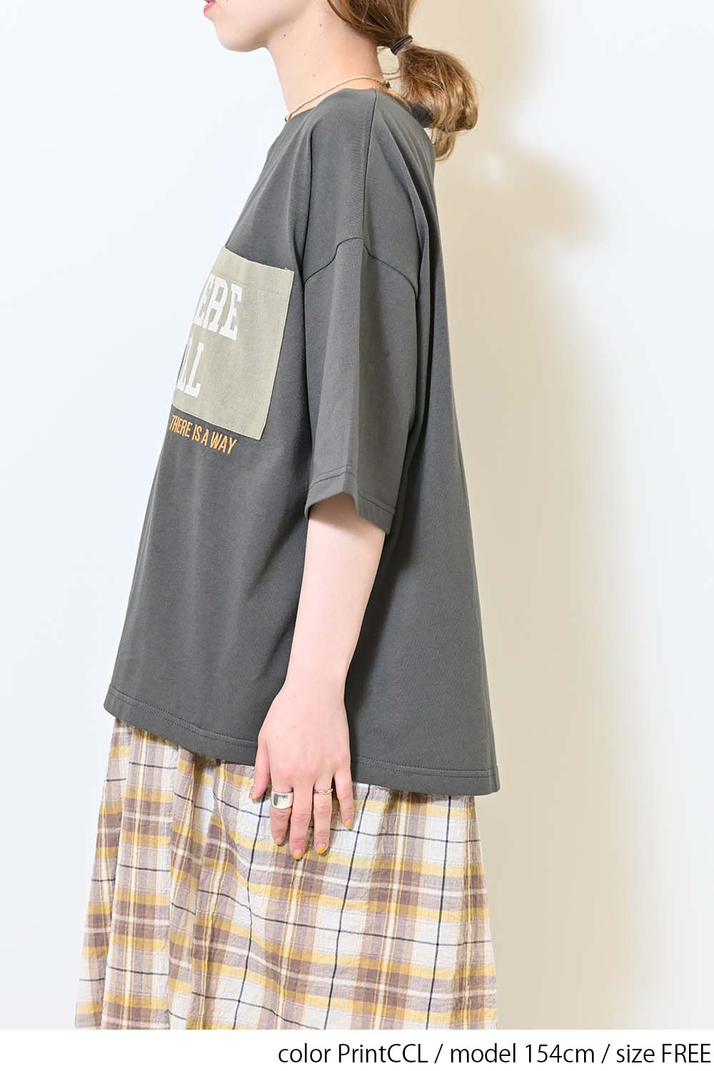 ≪SALE≫ Color Pocket Print Tee