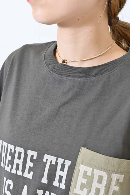 ≪SALE≫ Color Pocket Print Tee
