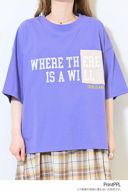 ≪SALE≫ Color Pocket Print Tee
