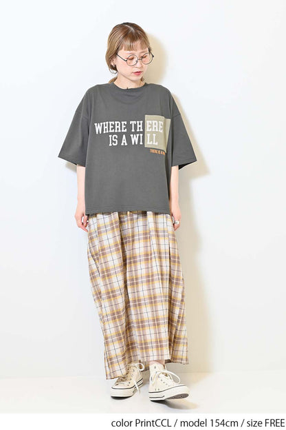 ≪SALE≫ Color Pocket Print Tee